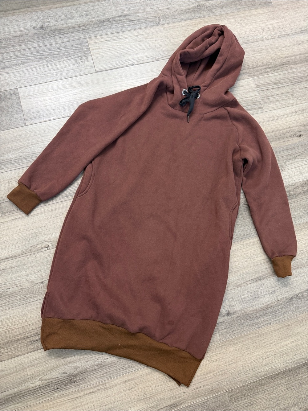 Hooded Longline Pullover Sweater Dress